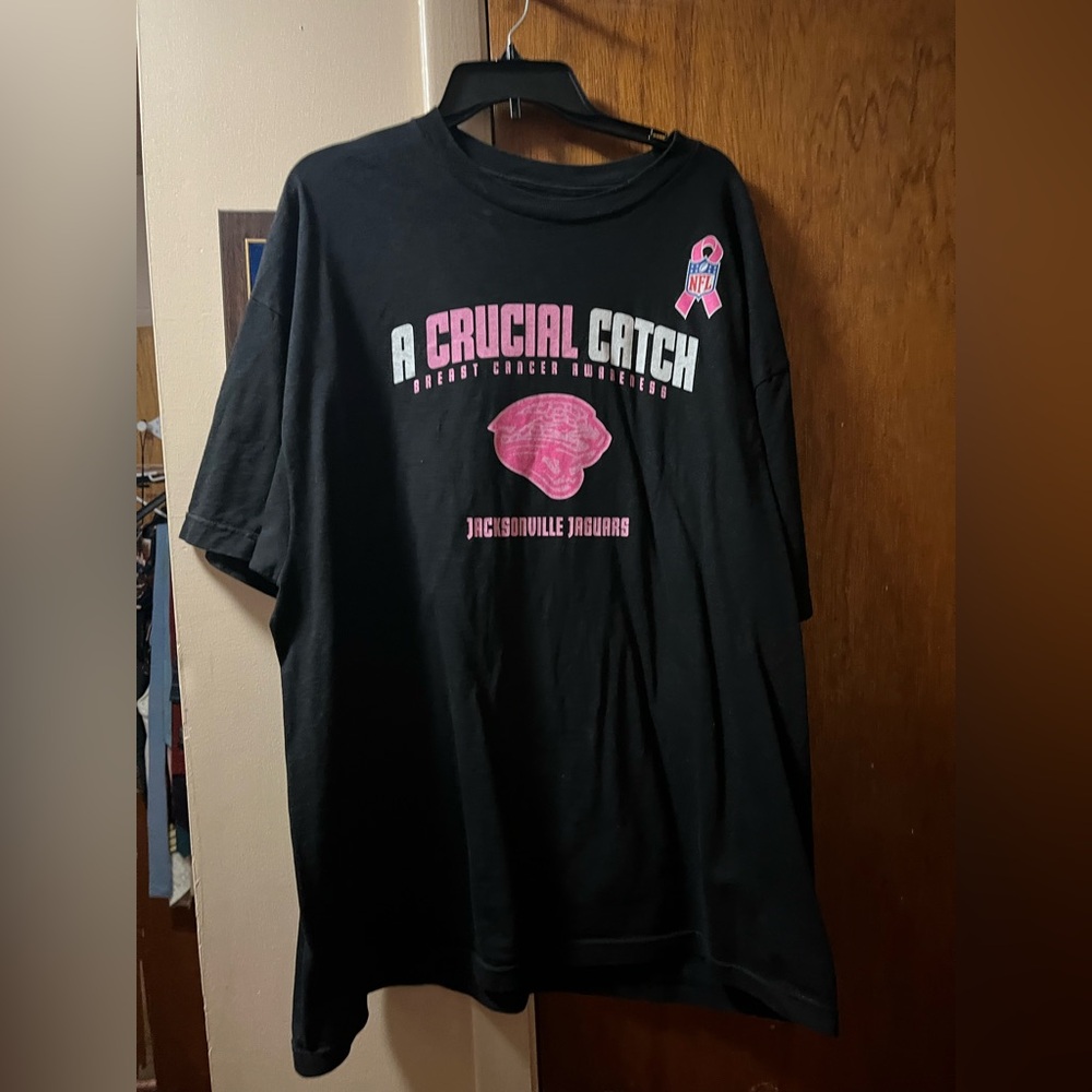 NFL Black and Pink Jacksonville Jaguars Short Sleeve Tee